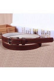 Women Leather Fashion Skinny Belt,Cute/ Party/ Casual Alloy