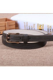 Women Leather Fashion Skinny Belt,Cute/ Party/ Casual Alloy