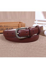 Women Leather Easy to Collocation Skinny Belt for Clothes,Cute/ Party/ Casual Alloy