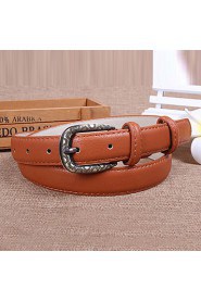 Women Leather Easy to Collocation Skinny Belt for Clothes,Cute/ Party/ Casual Alloy