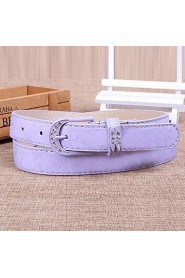 Women Leather Diamond-Studded Skinny Belt,Vintage/ Cute/ Party/ Casual Alloy