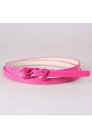 Women Leather Solid Skinny Belt,Vintage/ Cute/ Party/ Casual Alloy