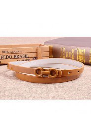 Women Leather Fashion Skinny Belt,Vintage/ Cute/ Party/ Casual Alloy