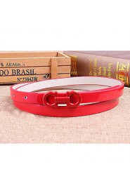 Women Leather Fashion Skinny Belt,Vintage/ Cute/ Party/ Casual Alloy