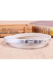 Women Leather Fashion Skinny Belt,Vintage/ Cute/ Party/ Casual Alloy