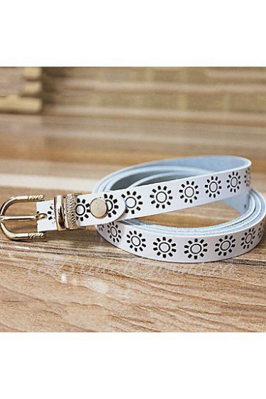 Women Calfskin Skinny Belt,Vintage/ Casual Alloy All Seasons