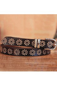 Women Calfskin Skinny Belt,Vintage/ Casual Alloy All Seasons