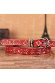 Women Calfskin Skinny Belt,Vintage/ Casual Alloy All Seasons