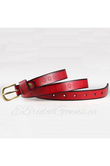 Women Microfiber leather Waist Belt,Vintage/ Party/ Work/ Casual Alloy P3D1P208