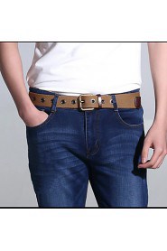 Men Canvas Waist Belt,Vintage/ Party/ Work/ Casual Alloy D6B1P505-1