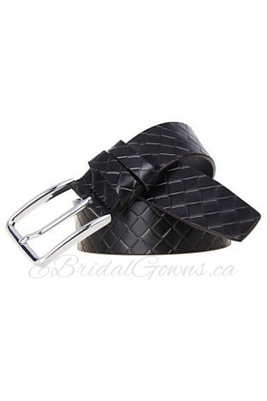 Men's Braided Cowhide Belts Leather Belt Leisure Business Strap