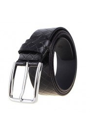 Men's Braided Cowhide Belts Leather Belt Leisure Business Strap