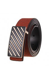 Men's Belts Black Bottom Slash Matel Buckle leather Casual Business Belts