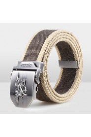 Men Canvas Waist Belt,Vintage/ Party/ Work/ Casual Alloy D6B5P502