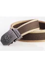 Men Canvas Waist Belt,Vintage/ Party/ Work/ Casual Alloy D6B5P502