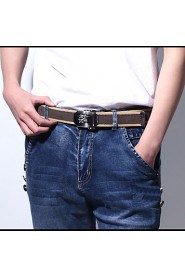 Men Canvas Waist Belt,Vintage/ Party/ Work/ Casual Alloy D6B5P502