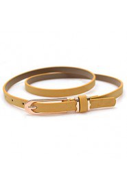 Women PU Skinny Belt,Casual