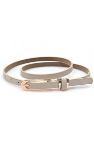 Women PU Skinny Belt,Casual