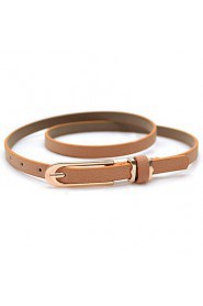 Women PU Skinny Belt,Casual