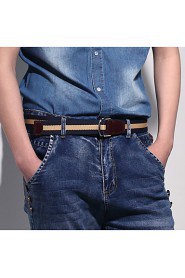 Men Canvas Waist Belt,Vintage/ Party/ Work/ Casual Alloy D6B4P501