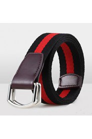 Men Canvas Waist Belt,Vintage/ Party/ Work/ Casual Alloy D6B4P501