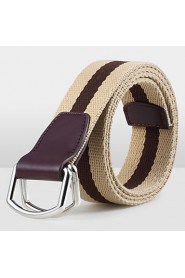 Men Canvas Waist Belt,Vintage/ Party/ Work/ Casual Alloy D6B4P501