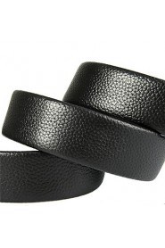 New Mens Black Ratchet Belt Fashion Business Casual Style Genuine Leather 3.5cm Width 5