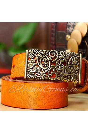 Unisex Buckle/ Wide Belt,Casual Leather All Seasons