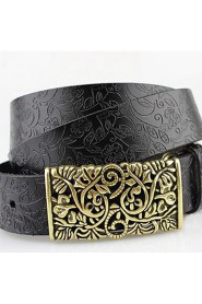 Unisex Buckle/ Wide Belt,Casual Leather All Seasons