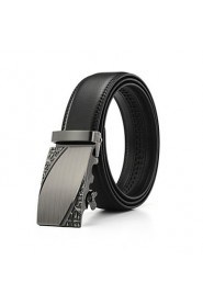 Men's Genuine Leather Ratchet Belt Business Waist Belts