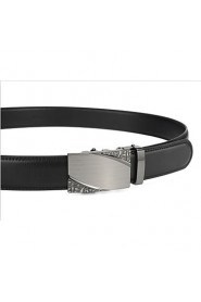 Men's Genuine Leather Ratchet Belt Business Waist Belts