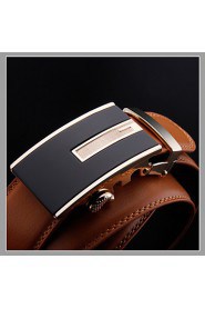 Men's Genuine Leather Ratchet Belt Business Belts