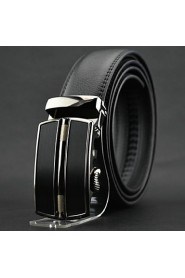 Men's Genuine Cowskin Leather Buckle Belt