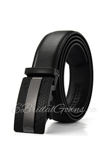 Men's Genuine Leather Ratchet Belt Business Waist Belts