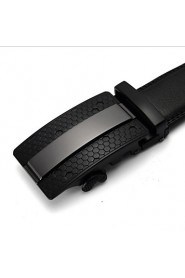 Men's Genuine Leather Ratchet Belt Business Waist Belts