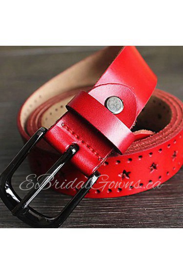 Women Calfskin Waist Belt,Vintage/ Casual Alloy All Seasons