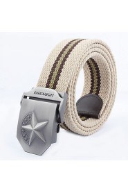 Men Canvas Waist Belt,Vintage/ Casual Alloy All Seasons