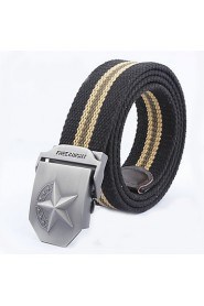 Men Canvas Waist Belt,Vintage/ Casual Alloy All Seasons