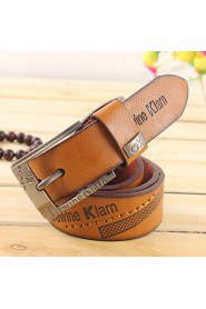 Men PU Waist Belt,Party/ Work/ Casual Alloy