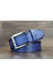 Unisex Leather Waist Belt,Vintage Alloy All Seasons