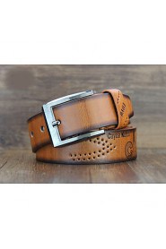 Unisex Leather Waist Belt,Vintage Alloy All Seasons