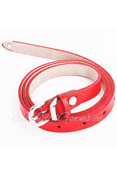 Women Calfskin Skinny Belt,Cute/ Casual Alloy All Seasons