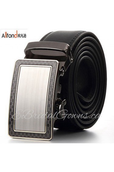 Men Party/Work/Casual Alloy/Leather Calfskin Waist Belt PZD4041-04