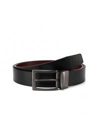 Men's Luxurious Double sided Genuine Leather Pin Buckle Belt Can Adjust Size