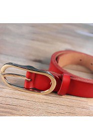 Women Calfskin Waist Belt,Vintage/ Casual Alloy All Seasons