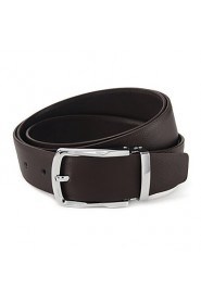 Men's Luxurious Double sided Genuine Leather Pin Buckle Belt Can Adjust Size