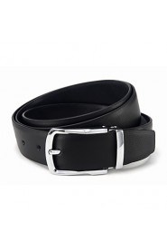 Men's Luxurious Double sided Genuine Leather Pin Buckle Belt Can Adjust Size