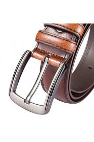 New Mens Belt Fashion Business Casual Style Real Leather 3.8cm Width (1)