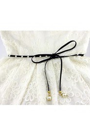 Women Skinny Belt,Cute/ Casual Pearl/ Leather All Seasons