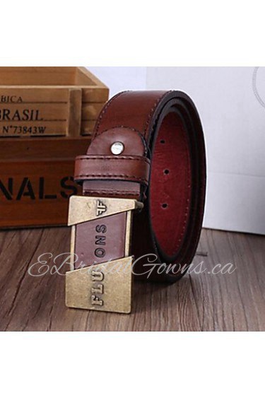 Men Waist Belt,Work/ Casual Alloy/ Leather All Seasons